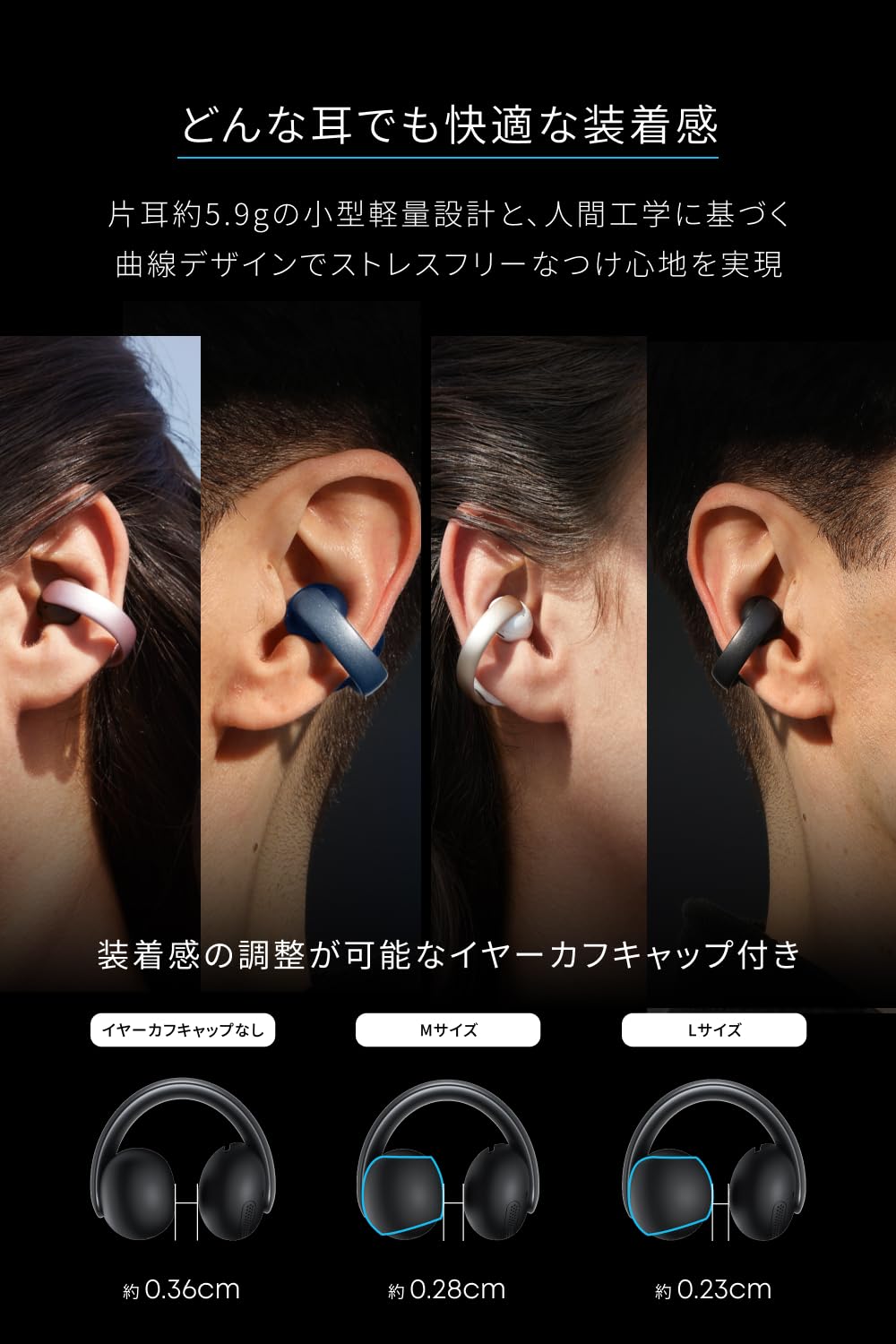 Amazon.co.jp: Anker Soundcore AeroClip（Bluetooth 5.4）【オープン